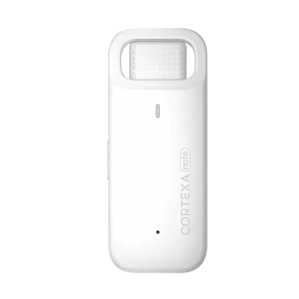 CortexaNote Recorder hardware image used as release proof media.