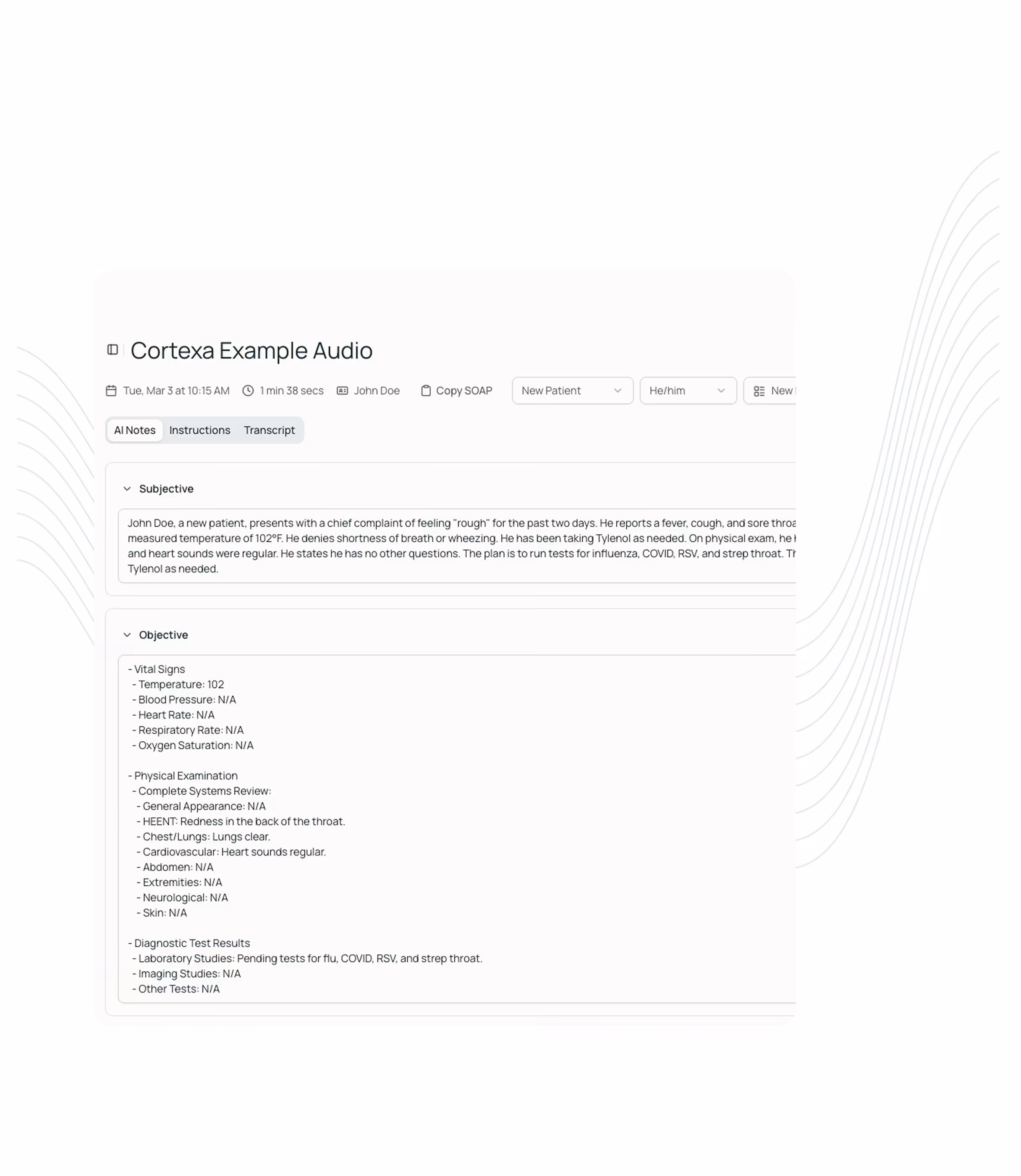 CortexaNote Chrome extension shown inside a browser workflow.